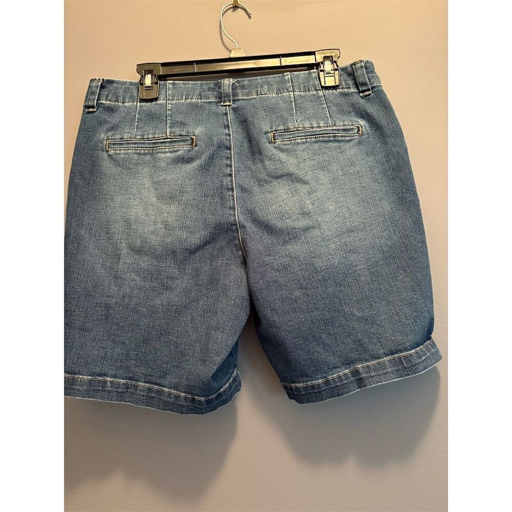 Lee Women's Bermuda Denim Shorts Blue Size 12 Casual Mid Rise - Picture 5 of 8